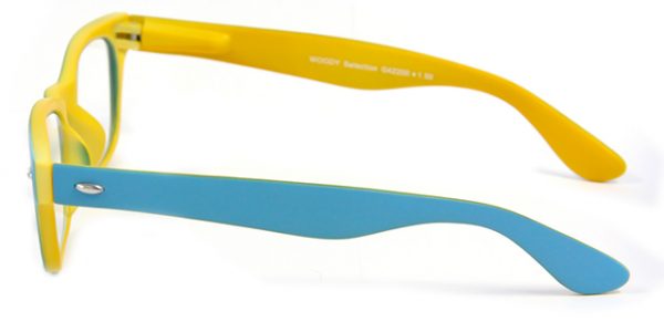 Leesbril INY Woody Double G42200 blauw/geel