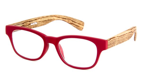 Leesbril Ofar LE0166C hout rood