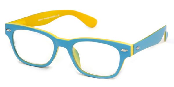 Leesbril INY Woody Double G42200 blauw/geel
