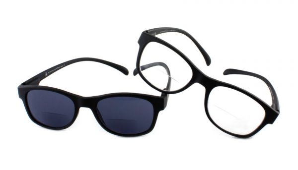 Set lees en zonneleesbril bifocaal Klammeraffe zwart 7